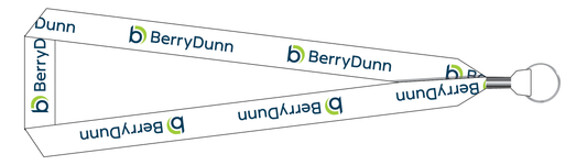 Berry Dunn Dye Sublimated Lanyard with Split Ring Attachment