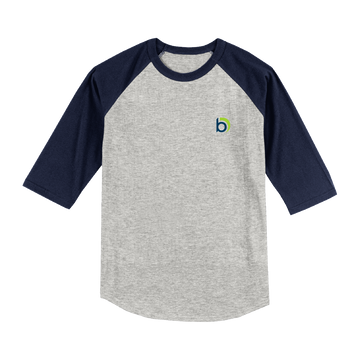 Berry Dunn Unisex Heather Grey & Navy Raglan Jersey