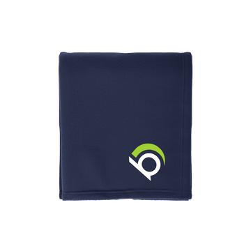 Berry Dunn Navy Fleece Blanket