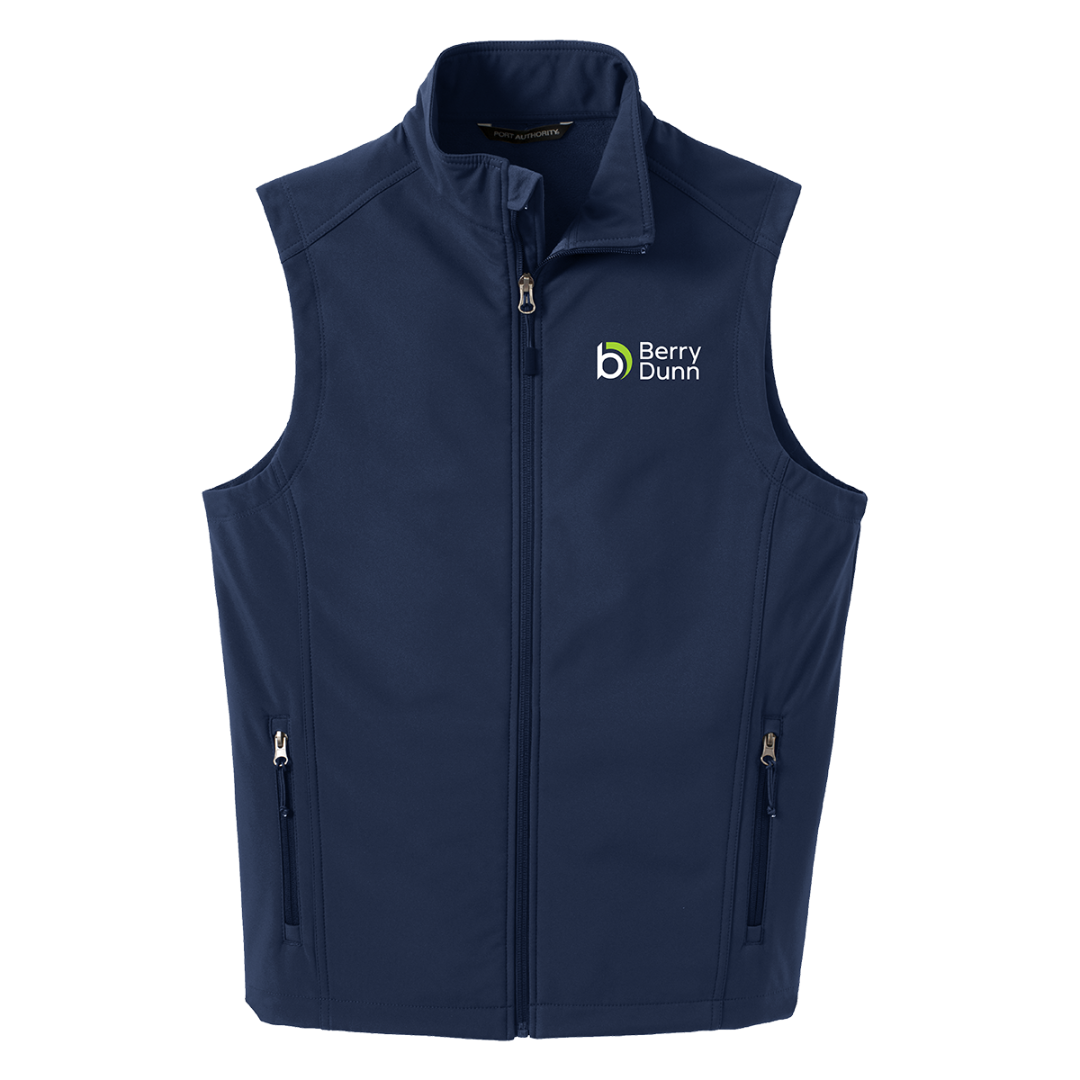 Berry Dunn Navy Core Soft Shell Vest - Masculine Cut