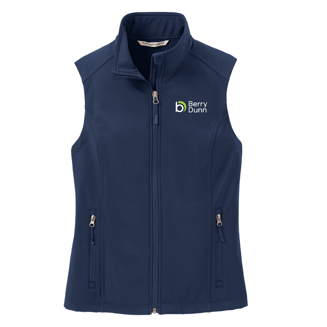 Berry Dunn Navy Core Soft Shell Vest - Feminine Cut